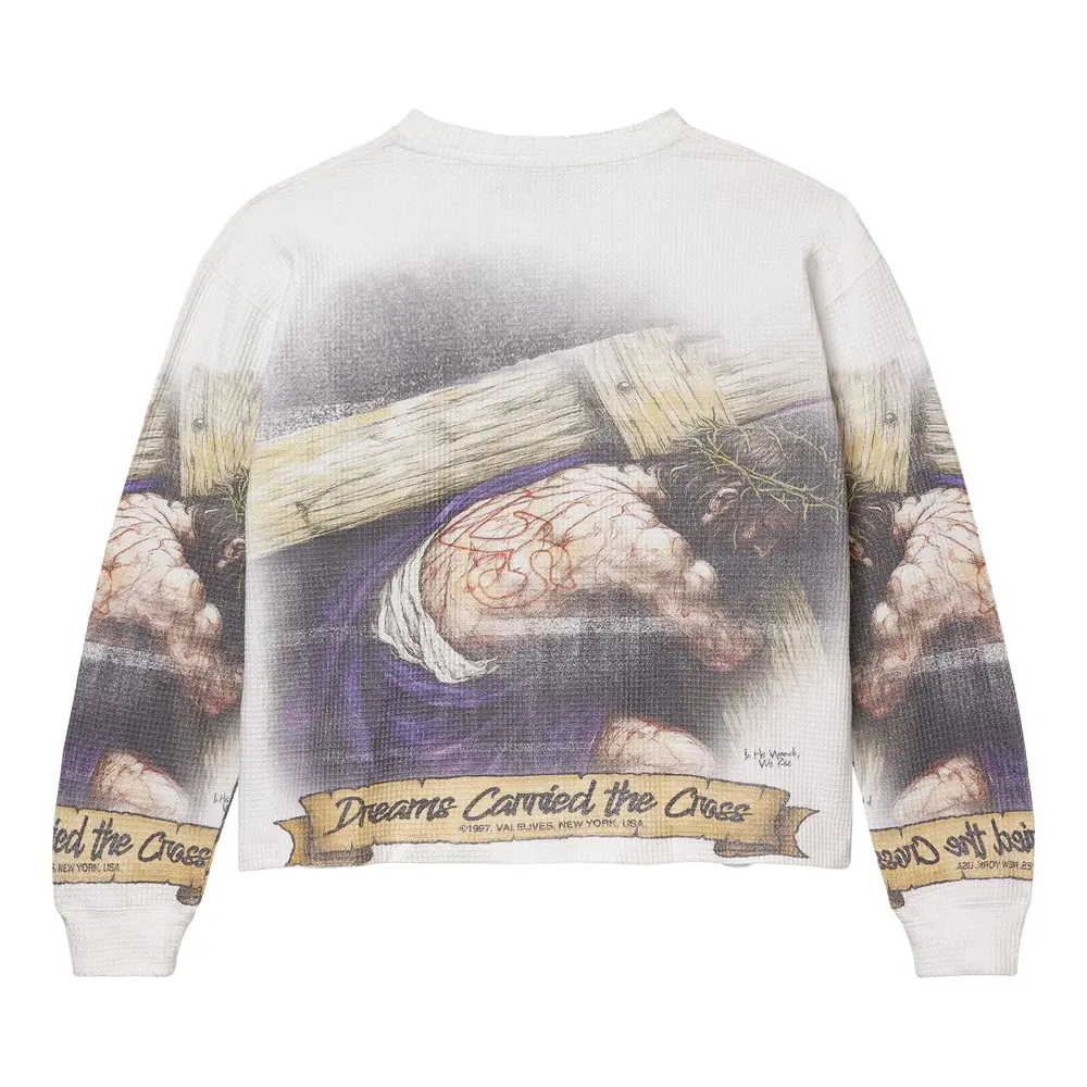 Vale Forever Valley Dreams Cross Print Sweatshirt White - Image 2