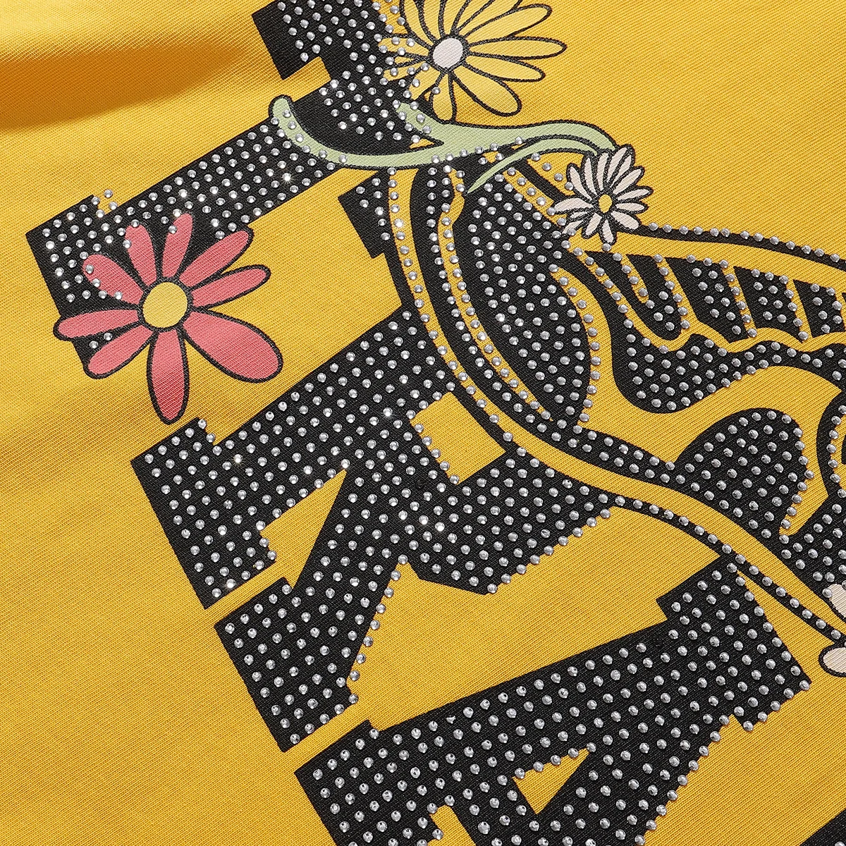 Vale Forever Valley Track Wing Graphic Tee ‘Yellow/Black/Floral’ - Image 6