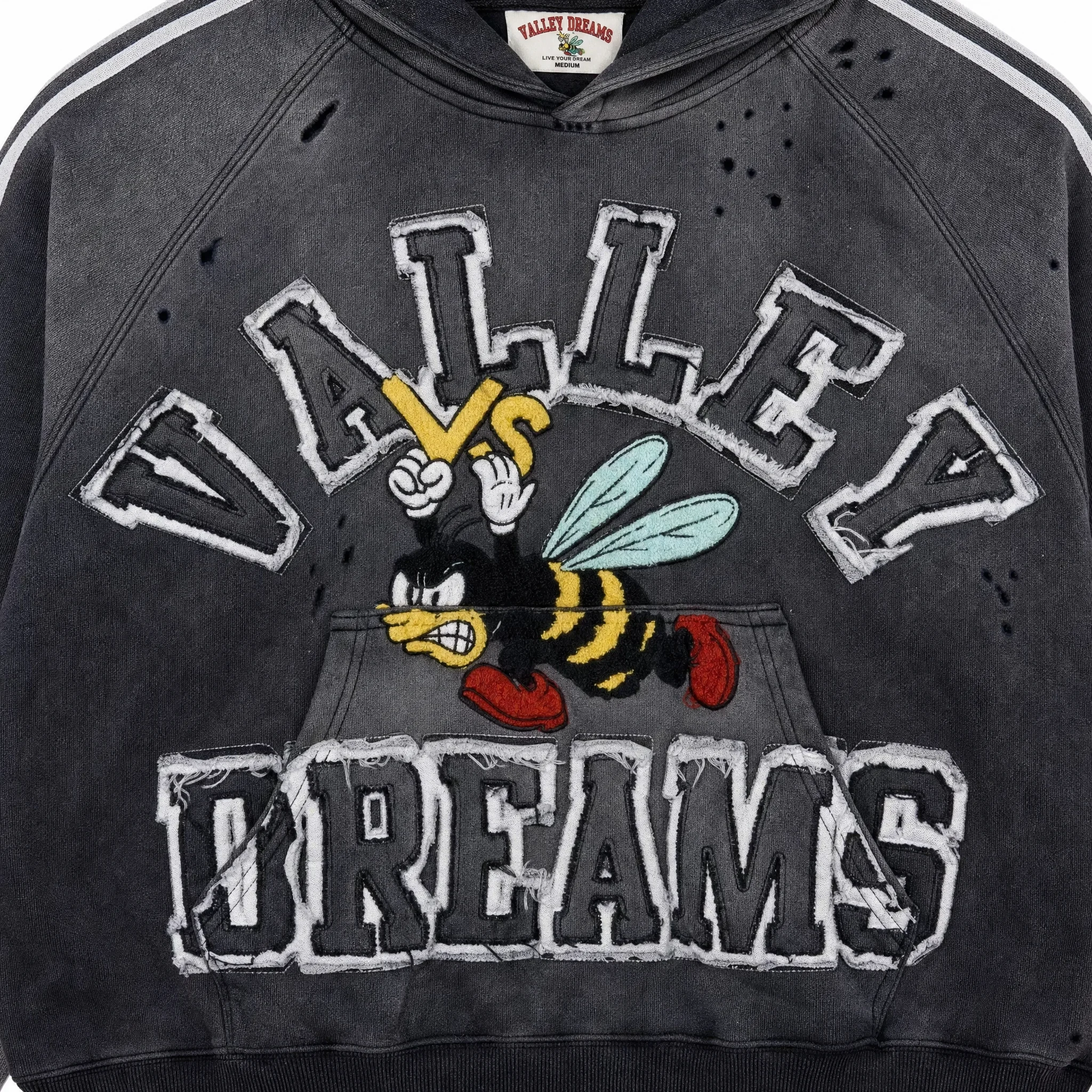 Vale Forever Valley Dreams Bee Hoodie Black - Image 5