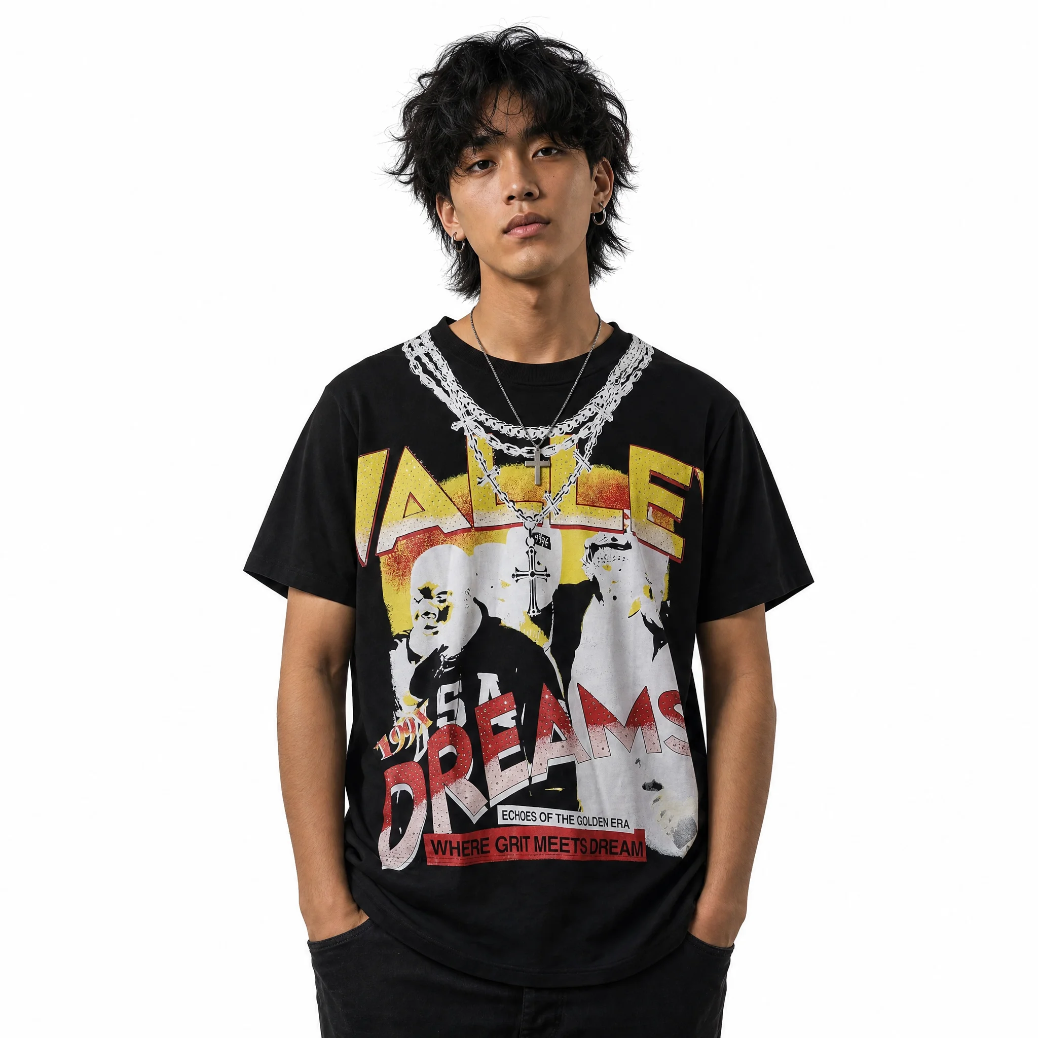Vale Forever Valley Dreams Graphic Tee ‘Black/Yellow/Red’ - Image 7