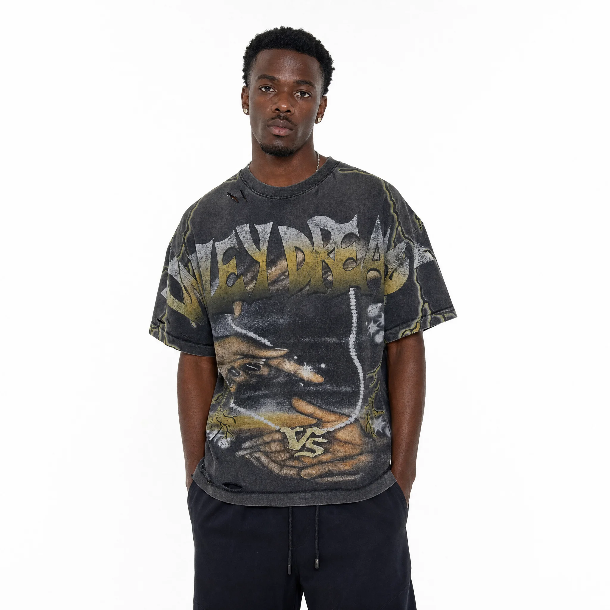 Vale Forever Valley Dreams VS Hands T-Shirt Black - Image 6