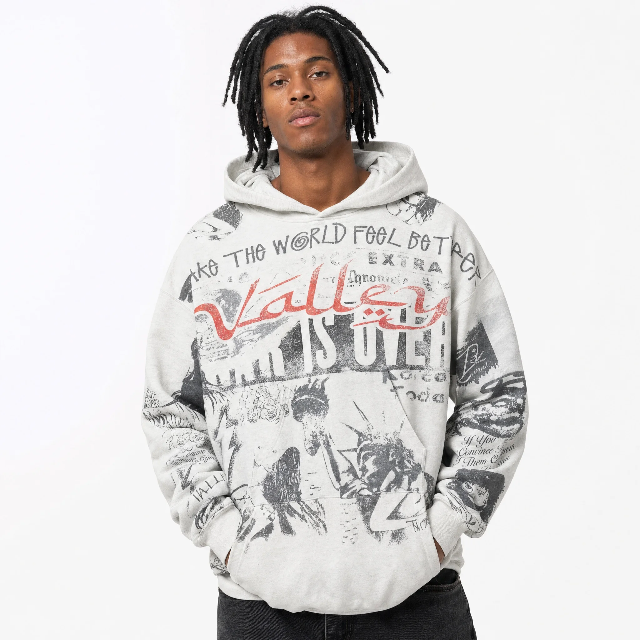 Vale Forever World Feel Better Hoodie – Jet Black - Image 7