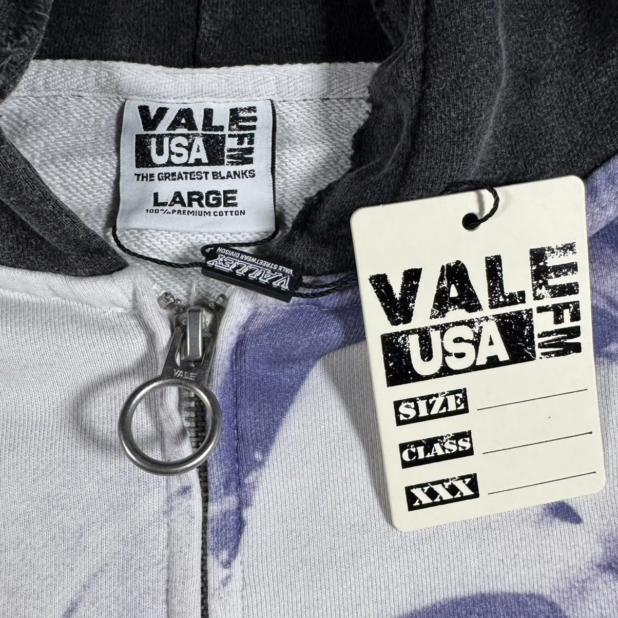 Vale Collage Art Zip Hoodie – Black/Multi - Image 3