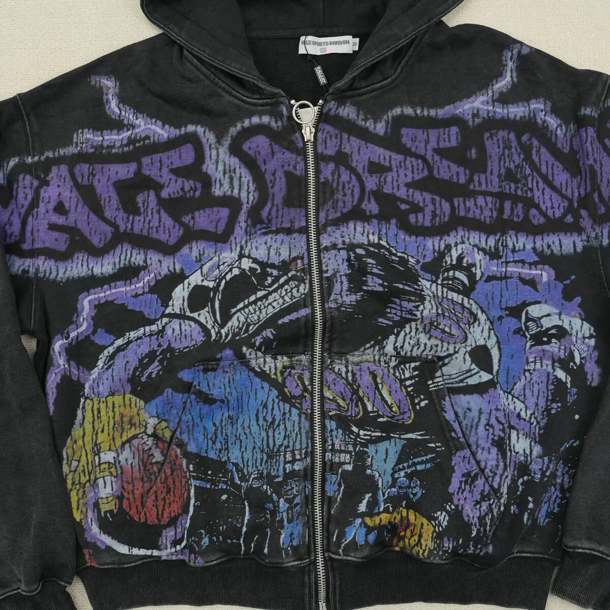 Vale Forever Raven Zip-Up Hoodie – Black/Multi - Image 4