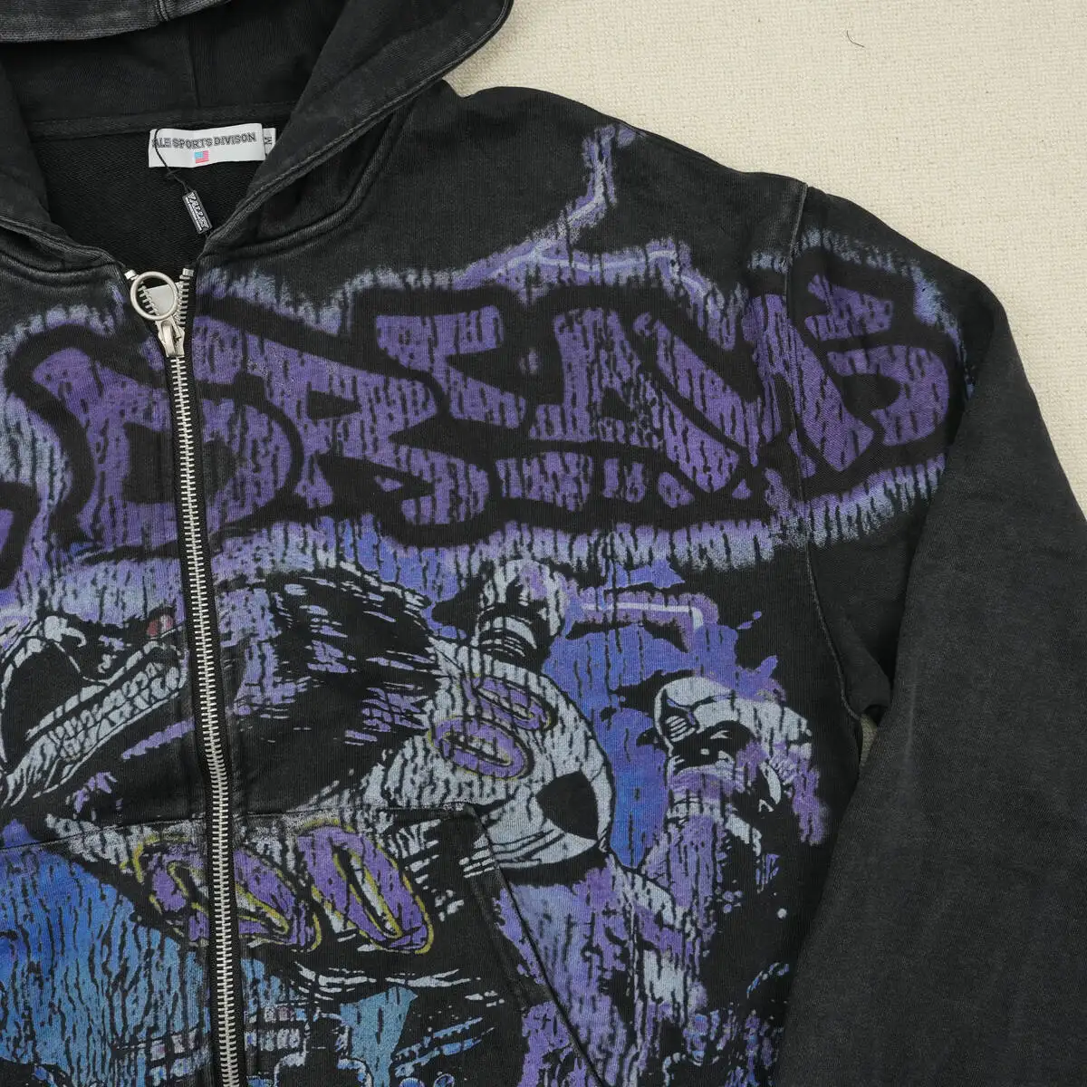 Vale Forever Raven Zip-Up Hoodie – Black/Multi - Image 5