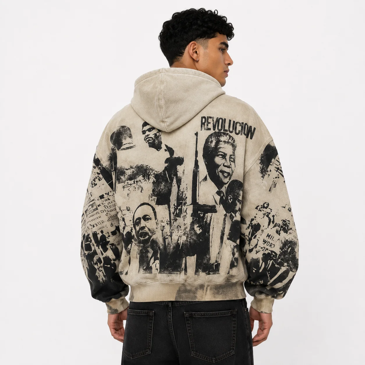 Vale Forever “Monument” (Valley Revolution) Zip Up Hoodie Beige - Image 7