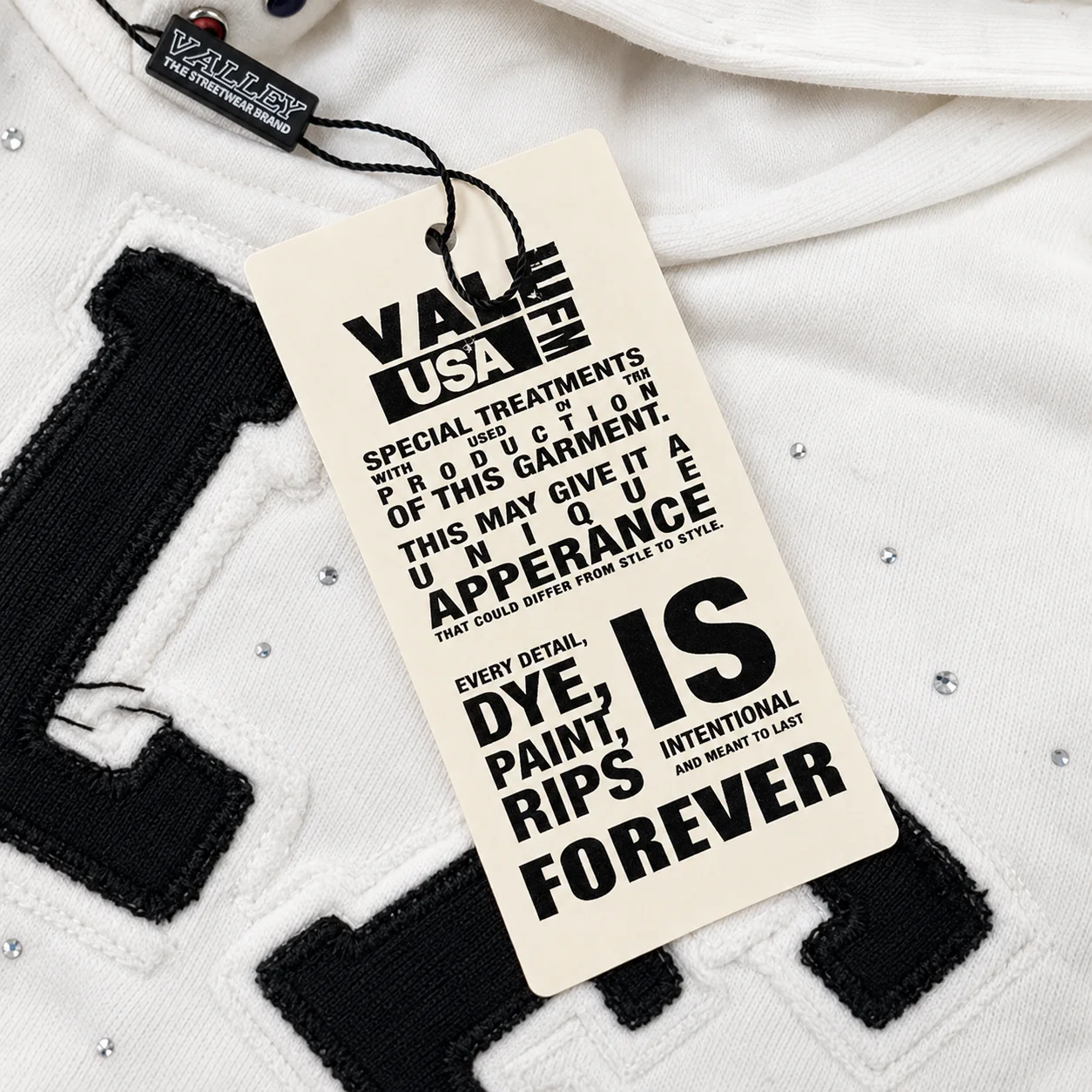 Vale Forever Classico Zip Up Hoodie White - Image 3
