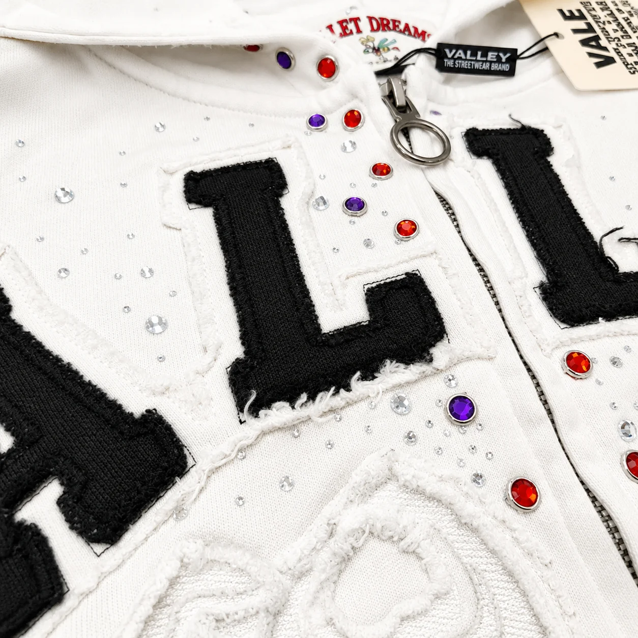 Vale Forever Classico Zip Up Hoodie White - Image 4