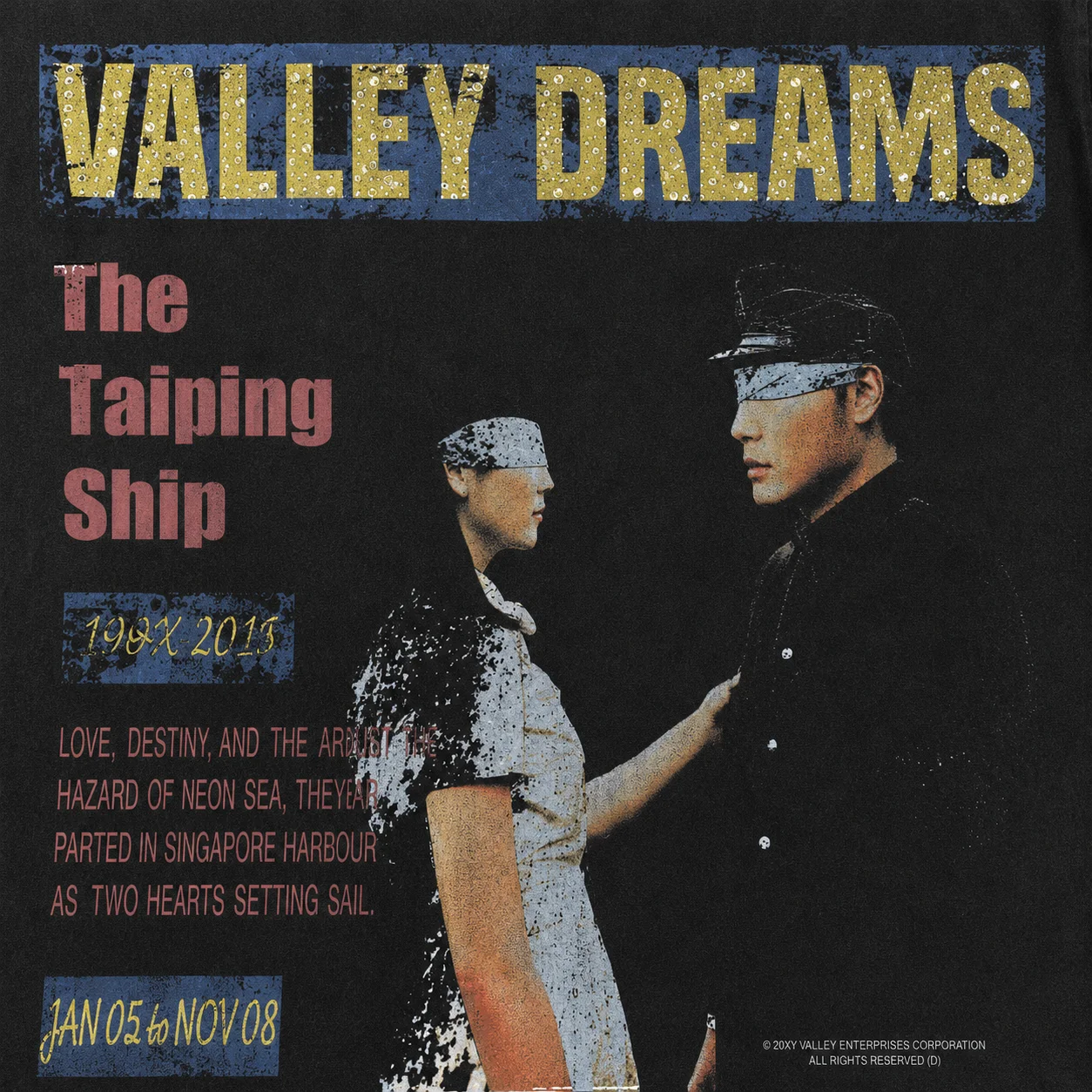Vale Forever “The Taiping Ship” (Valley Dreams) Tee Black - Image 3
