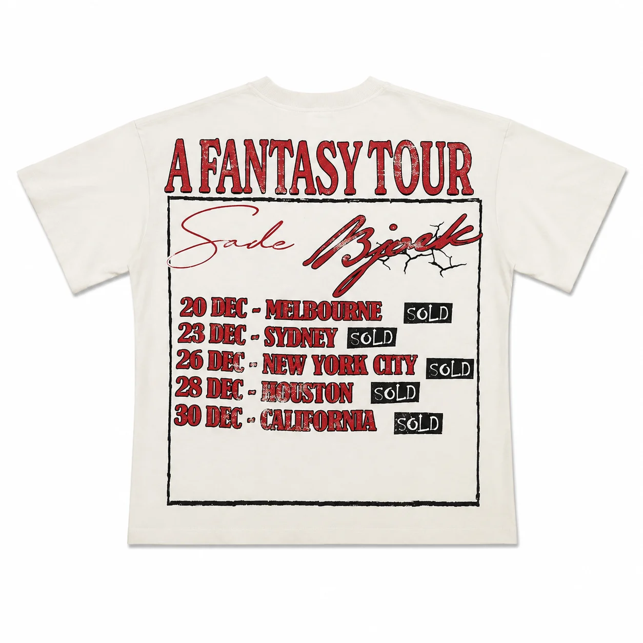 Vale Forever “Sade Björk” (Vale Dreams Tour) Tee White - Image 2