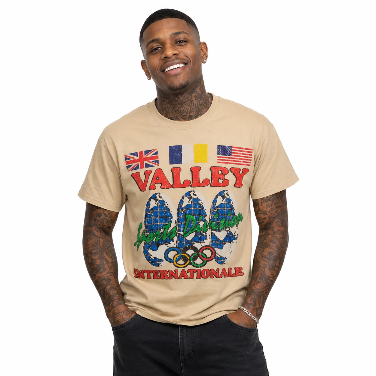 Vale Forever “Valley Sports Division Internationale” Tee Beige - Image 4
