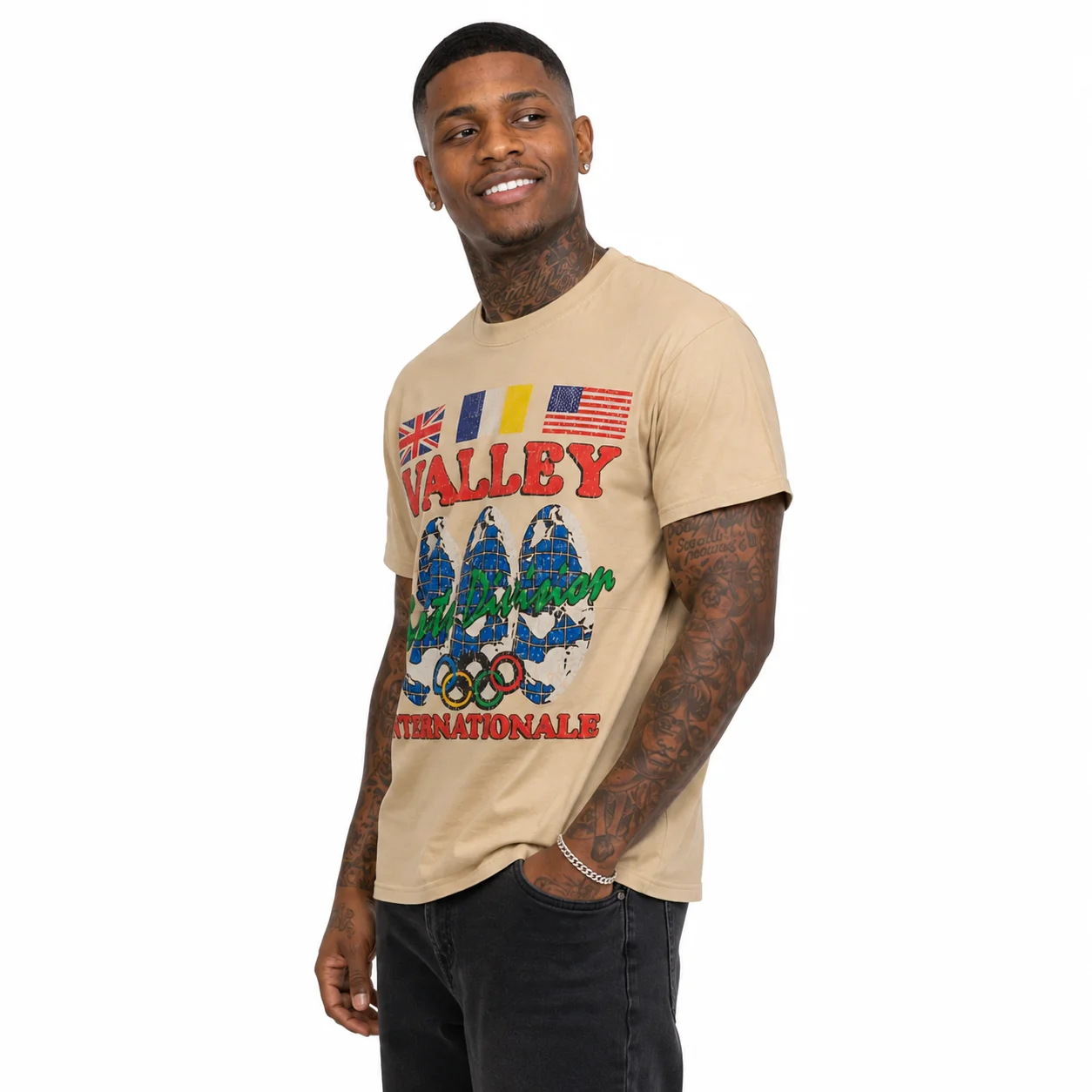 Vale Forever “Valley Sports Division Internationale” Tee Beige - Image 5