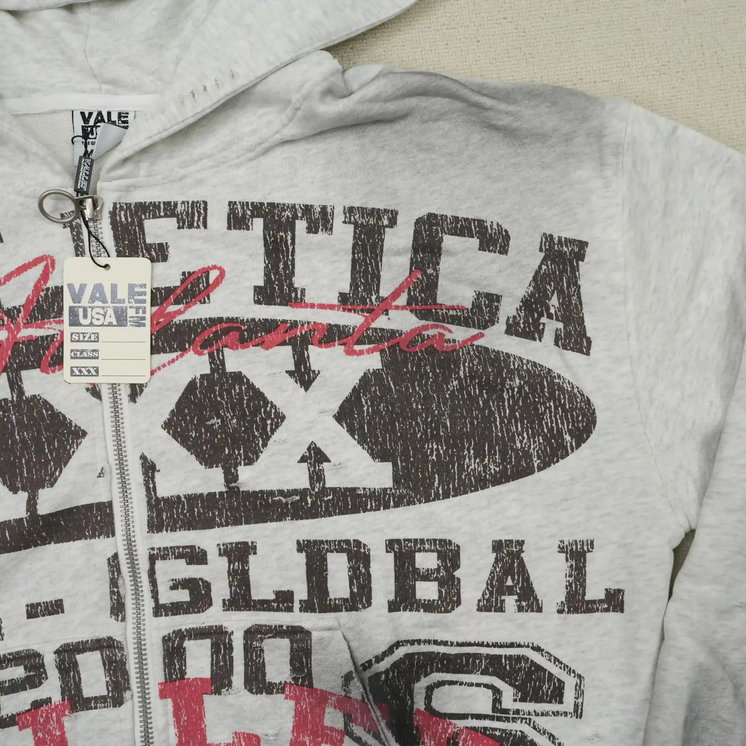 Athletica Xxx Zip Up Hoodie Grey - Image 10