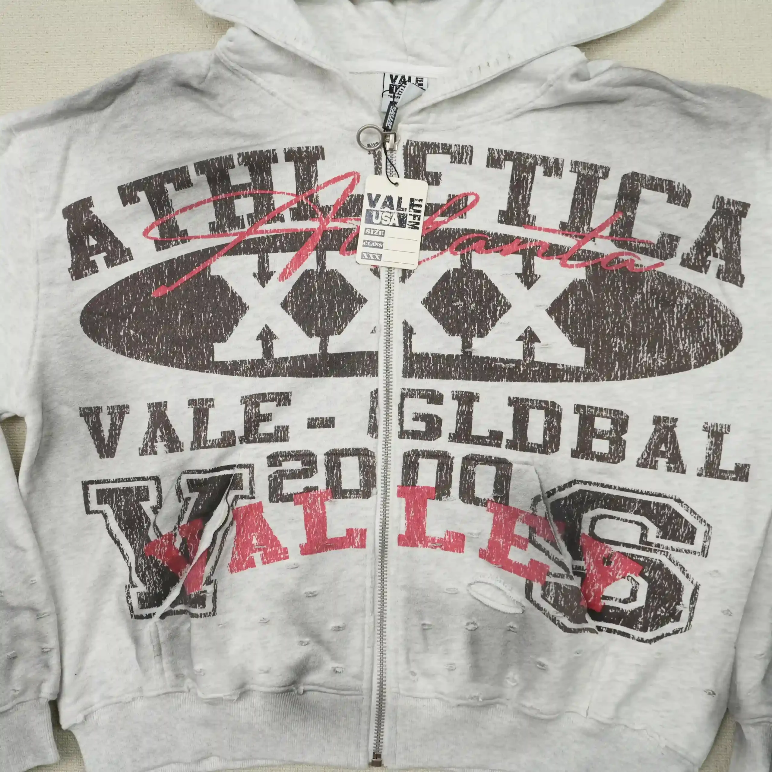 Athletica Xxx Zip Up Hoodie Grey - Image 14