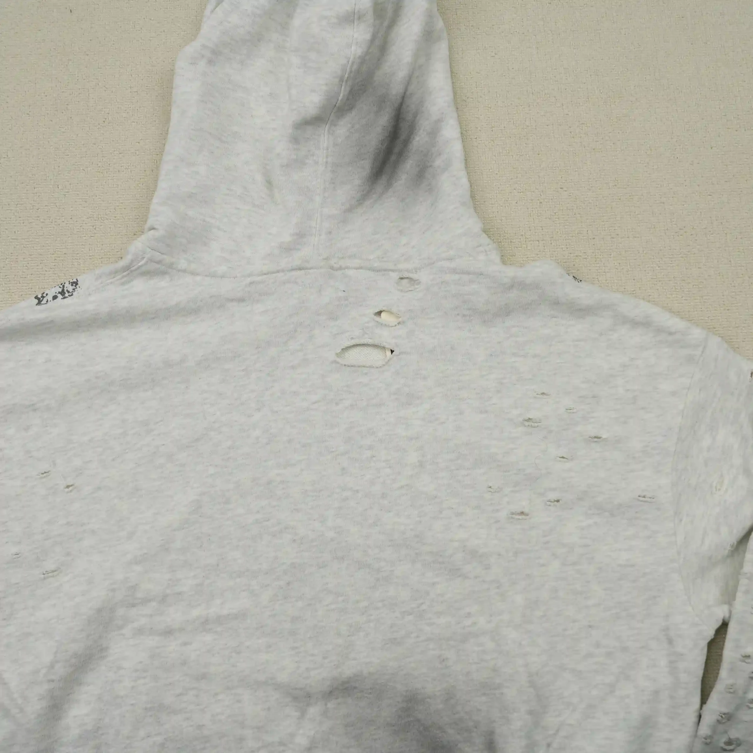 Distressed Chain Hoodie Heather Grey - Image 12
