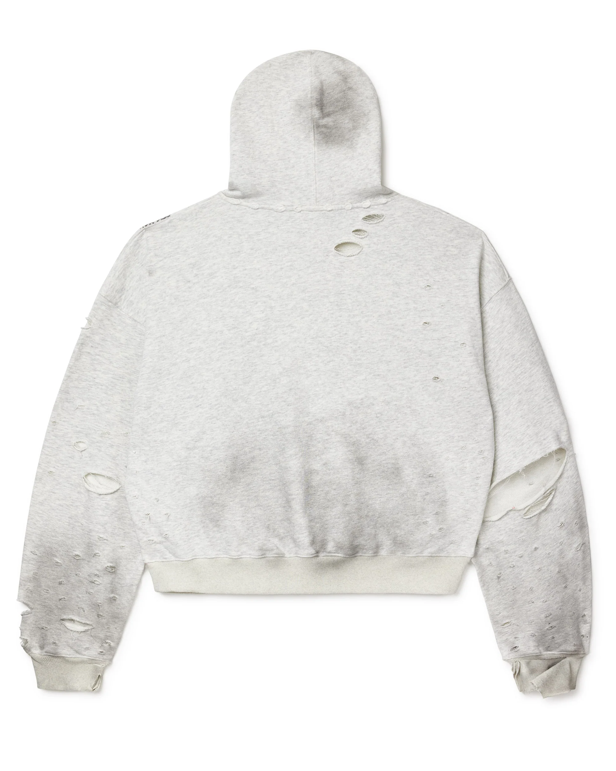 Distressed Chain Hoodie Heather Grey - Image 2