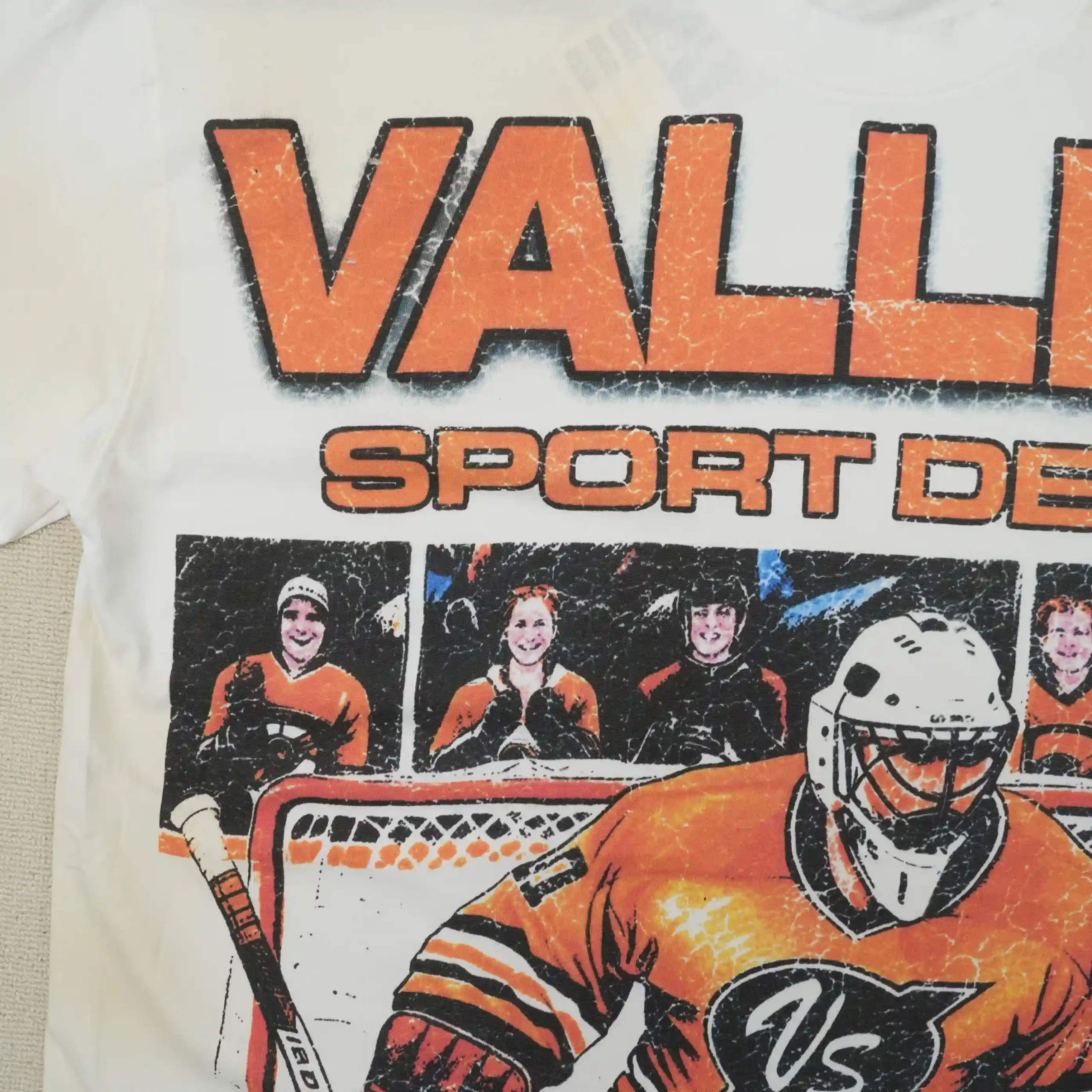 Hockey Goalie Tee Vintage White - Image 6