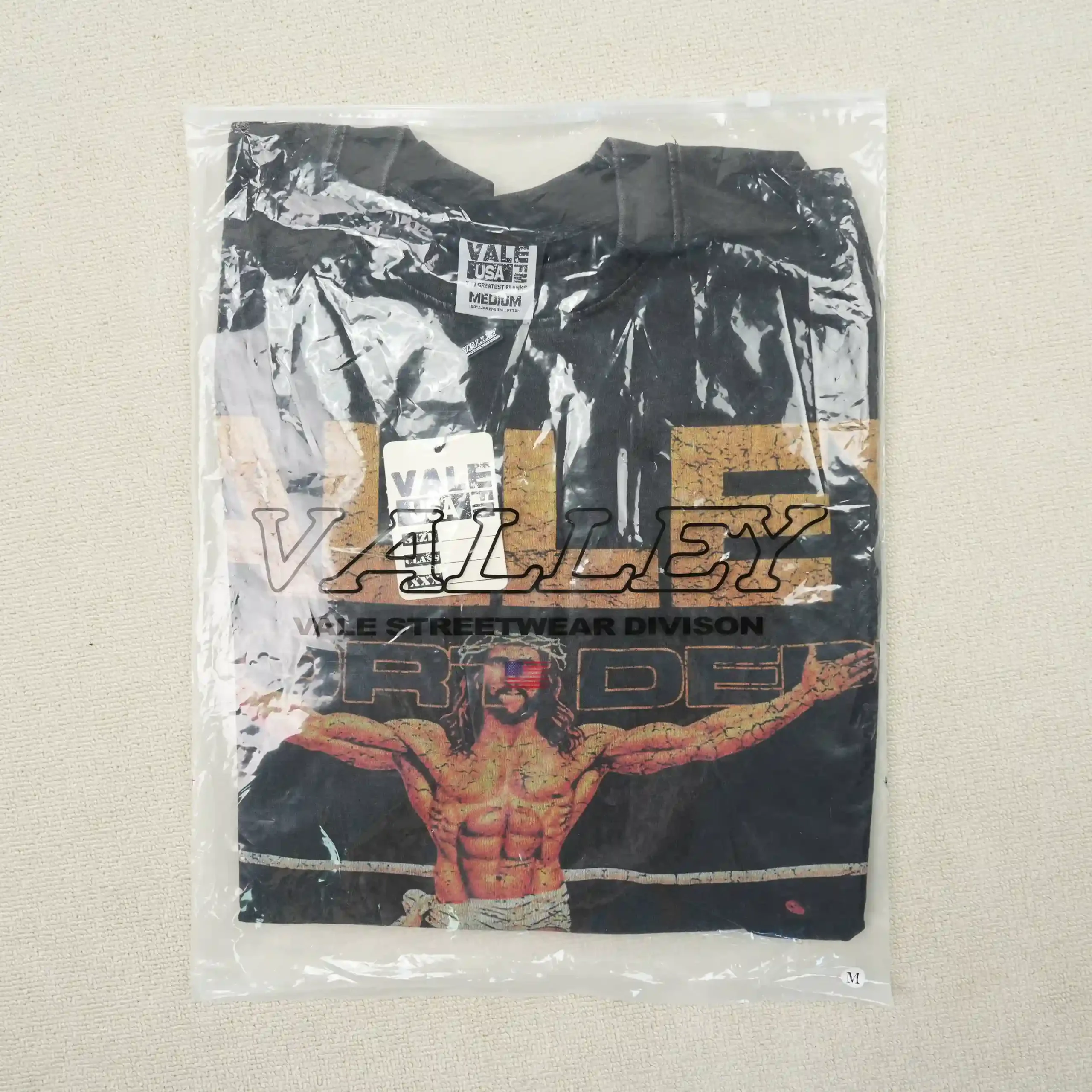 Jesus Vs Hellboy Tee Vintage Black - Image 11