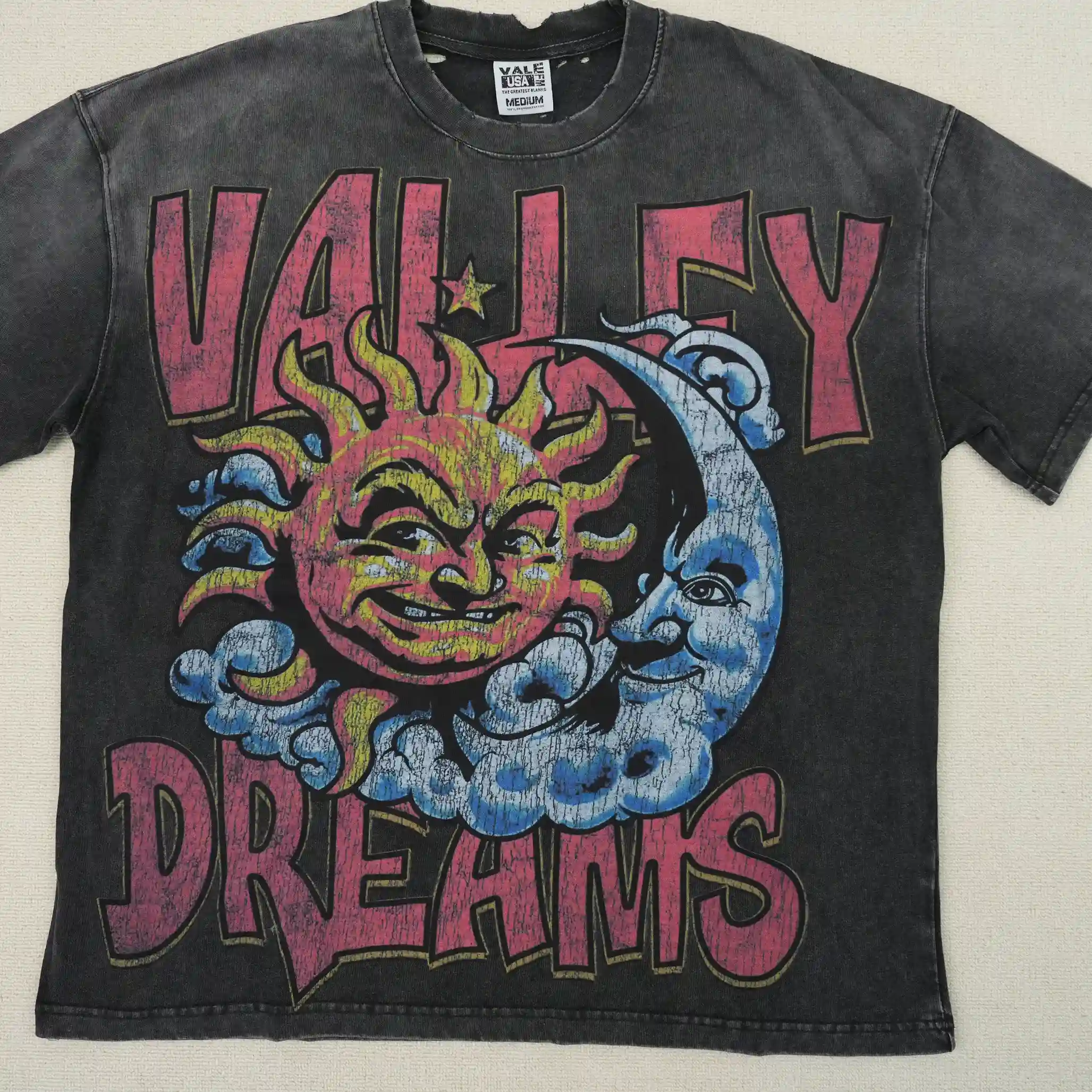 Vale Forever Thrashed Sun Tee Vintage Black - Image 3